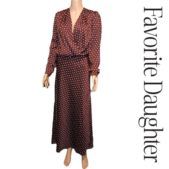 Favorite Daughter THE NITA DRESS NWOT Maroon Small - Picture 1 of 13